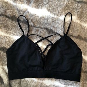 lace up strappy bralette